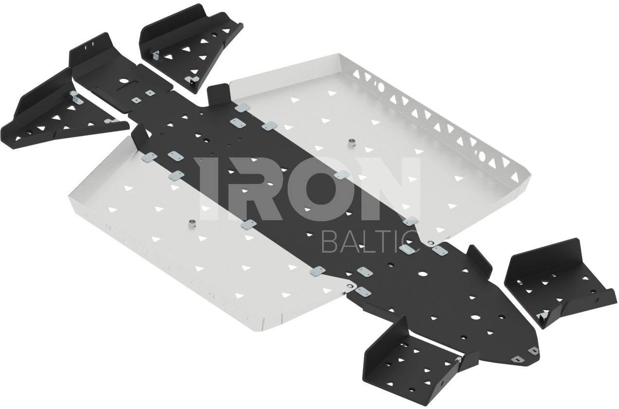 Skid plate full set (aluminium/plastic): Polaris General