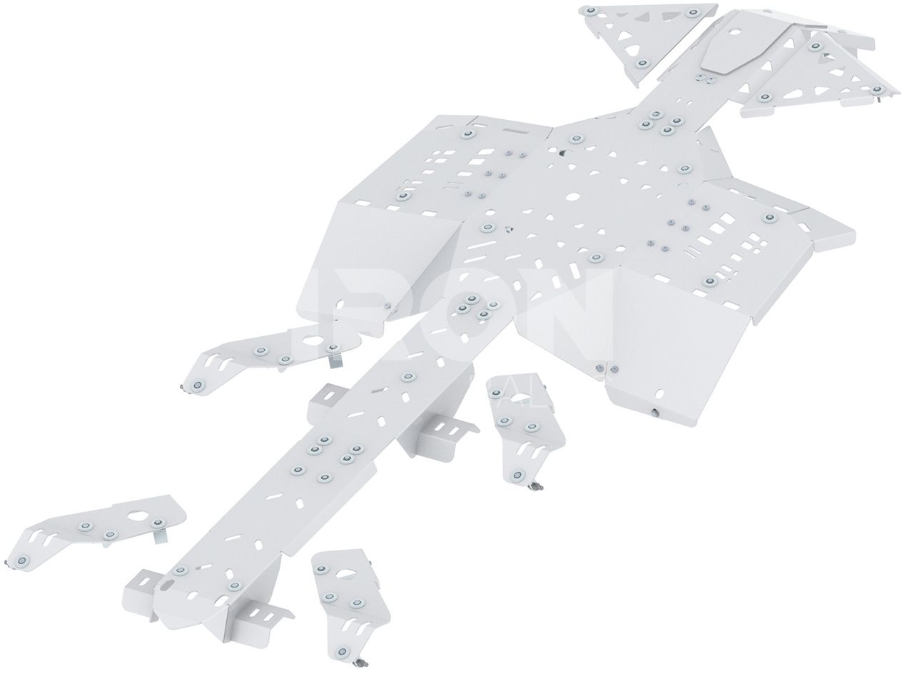 Skid plate full set (aluminium): CanAm Outlander 6x6 450 MAX