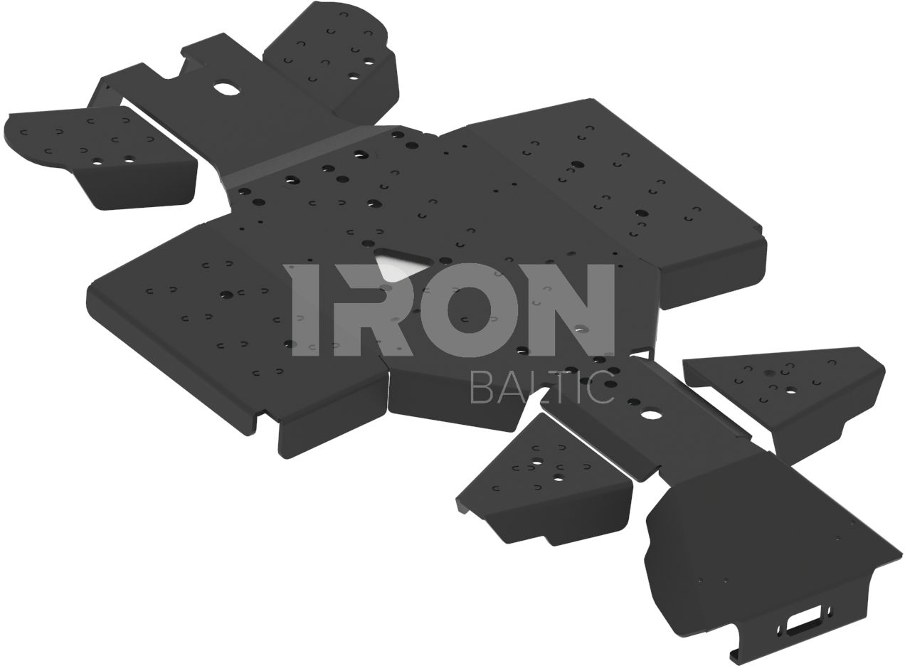Skid plate full set (plastic): GOES Cobalt / Iron