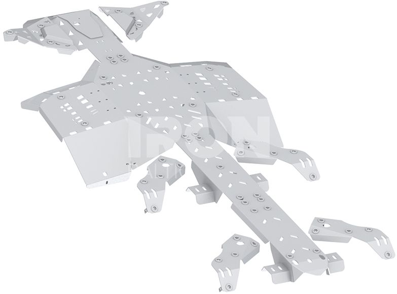 CanAm G2 Outlander 6x6 MAX - skid plate full set aluminium: (2019+)