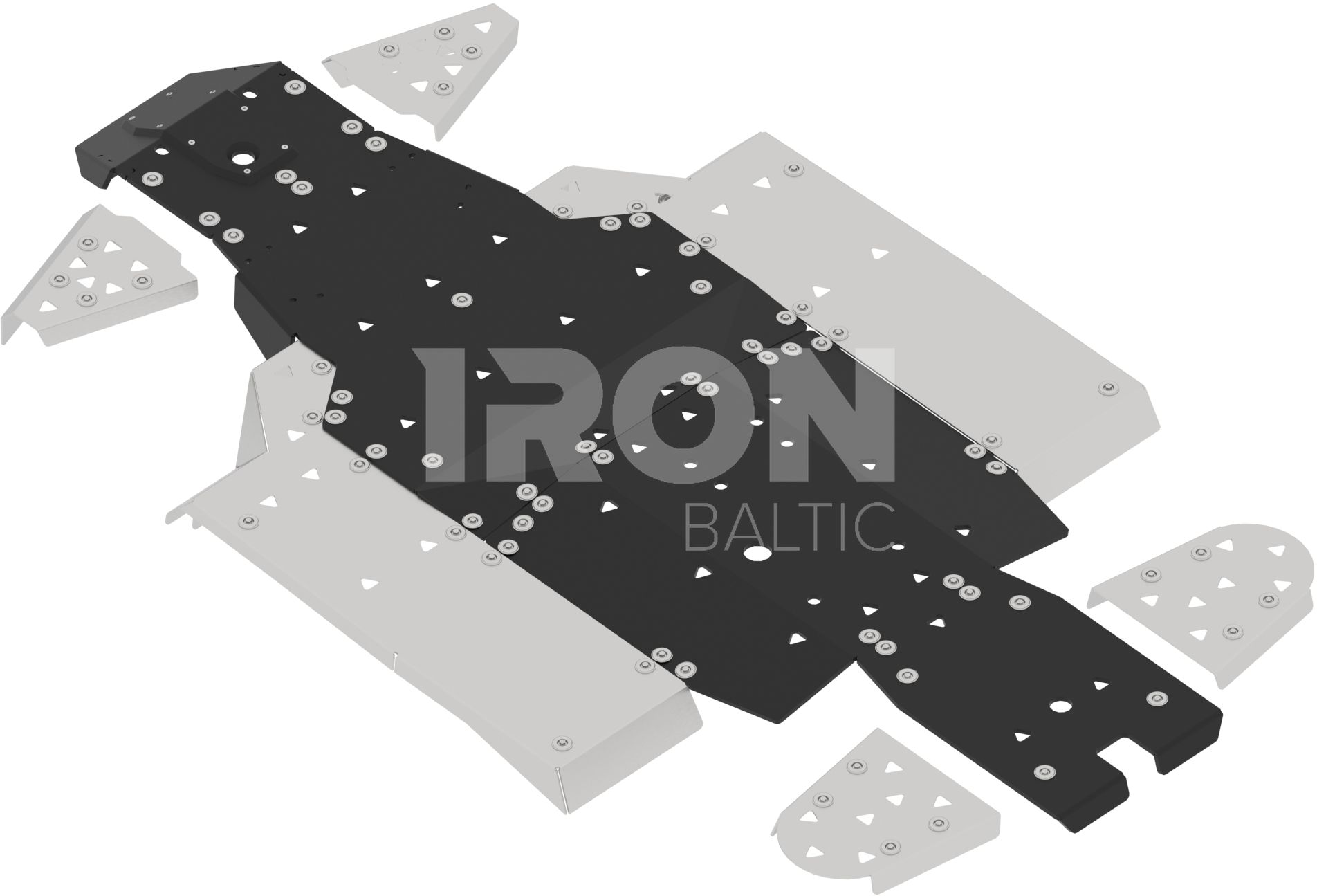 Skid plate full set (plastic-aluminium): Trapper 550 UTV: HiSun 550 UTV