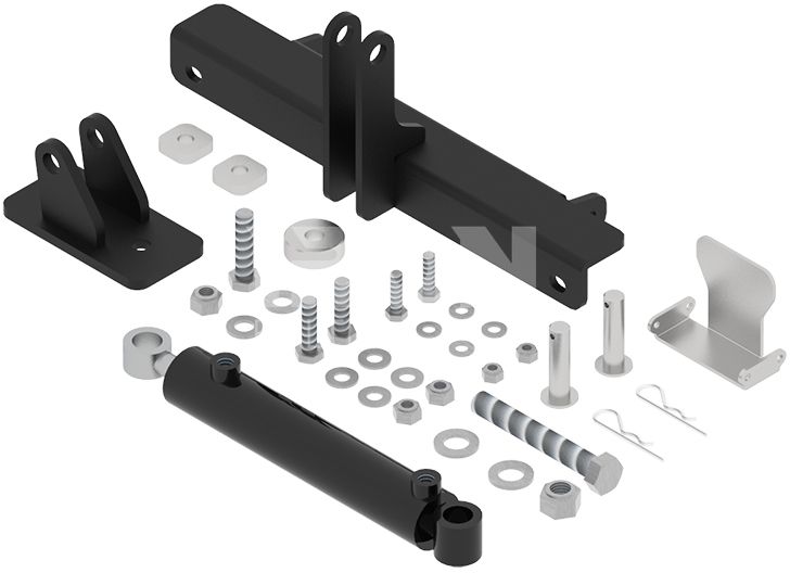 Hydraulic dump / tilting kit: for bucket conversion kit: for plow bucklets
