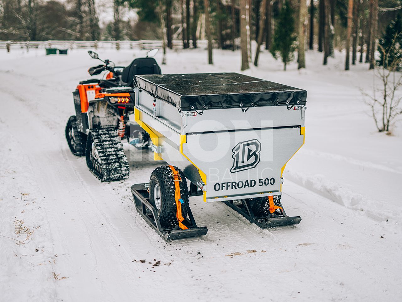 Trailer skis: ( 1 axle trailer ): adjustable width: road & offroad tyres