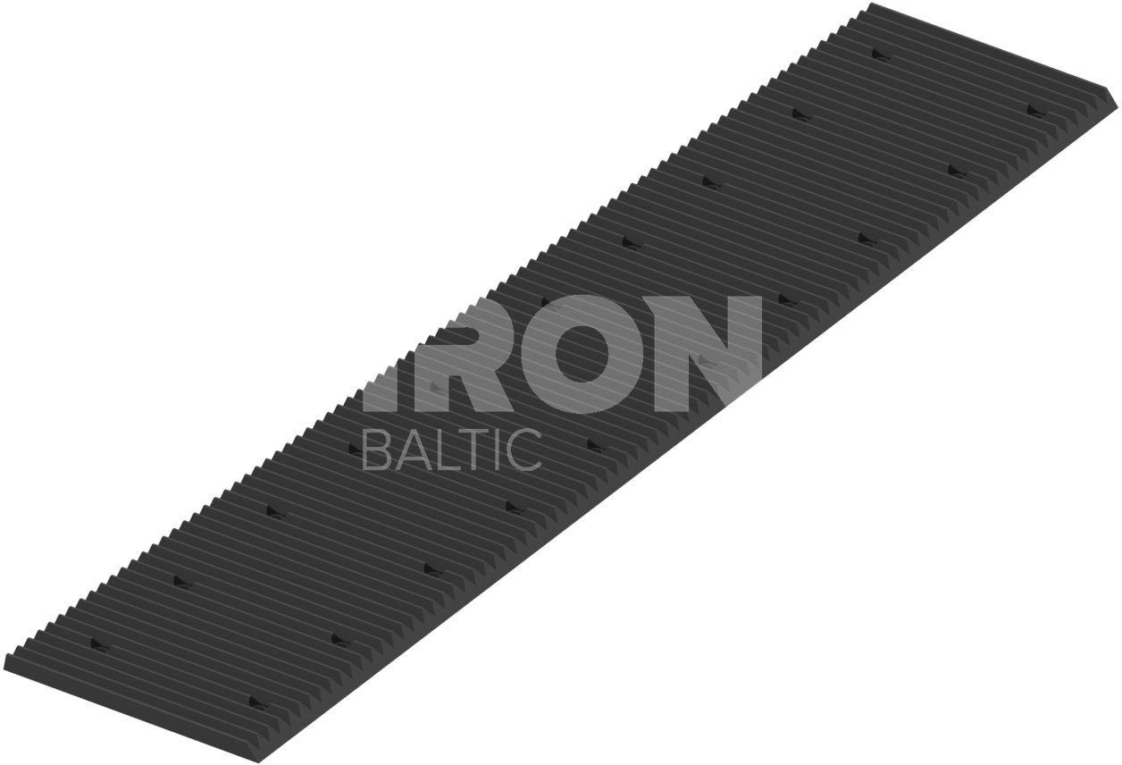 Plastic center groomer blade: for ski track maker