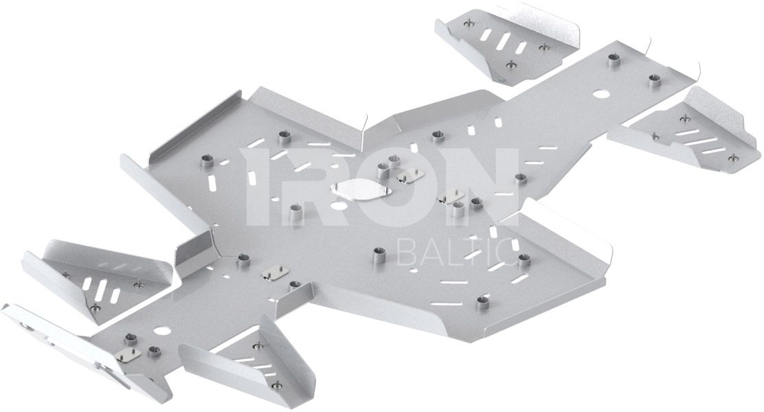 Skid plate full set (aluminium): Segway Snarler AT6 L
