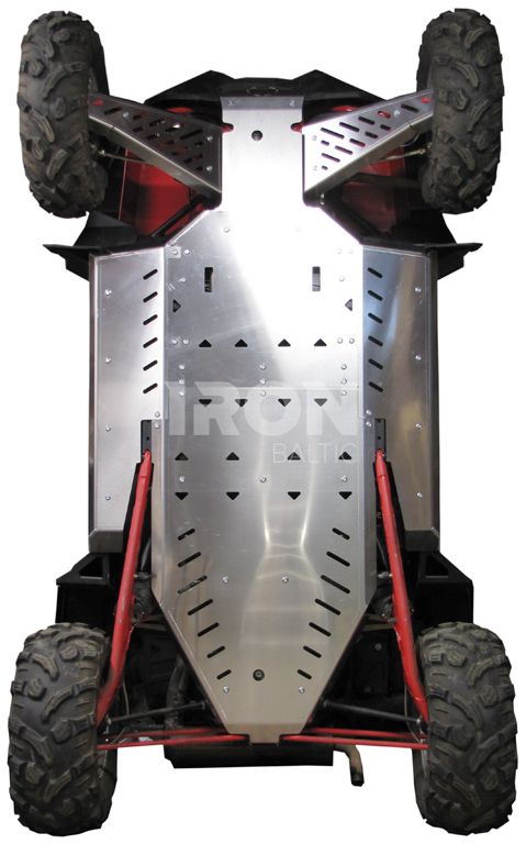 Skid plate full set (aluminium): Polaris RZR 900 XP (-2014)