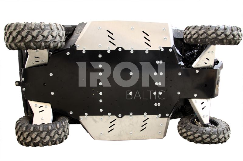 Skid plate full set (aluminium/plastic): CanAm Defender / Traxter