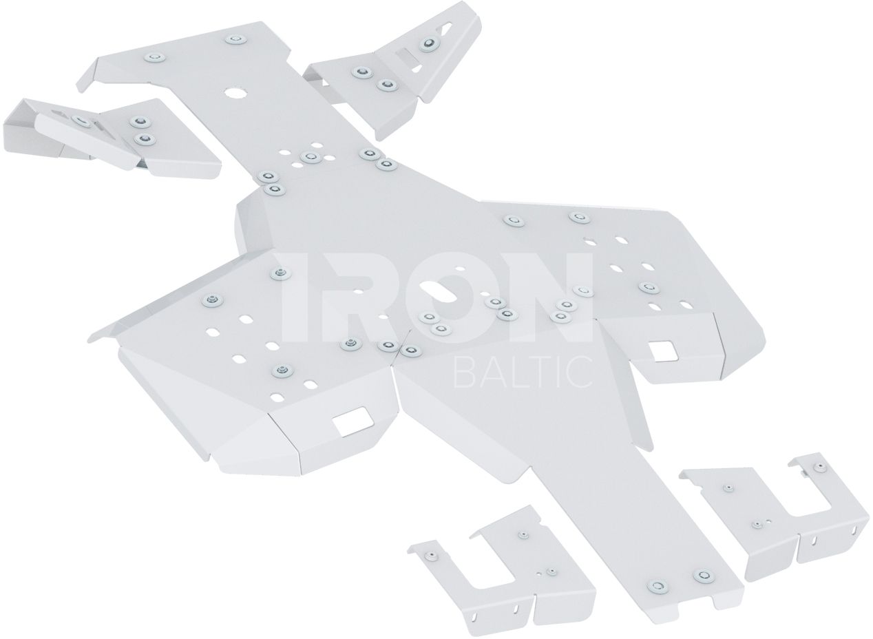 Skid plate full set (aluminium): Polaris Sportsman: 570 SP (2021+): 570 Trail (2021+)