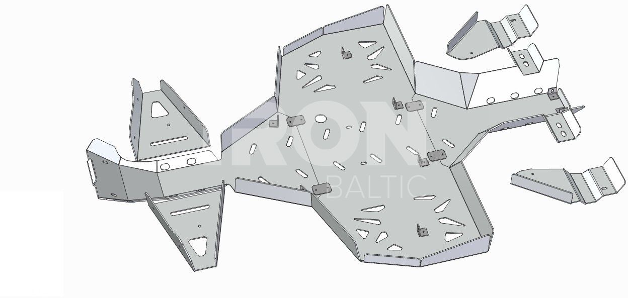 Skid plate full set (aluminium): CanAm G1 Renegade