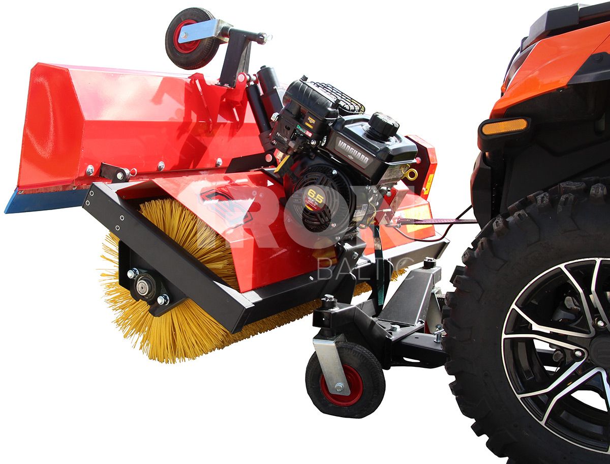 Collector box for rotary broom