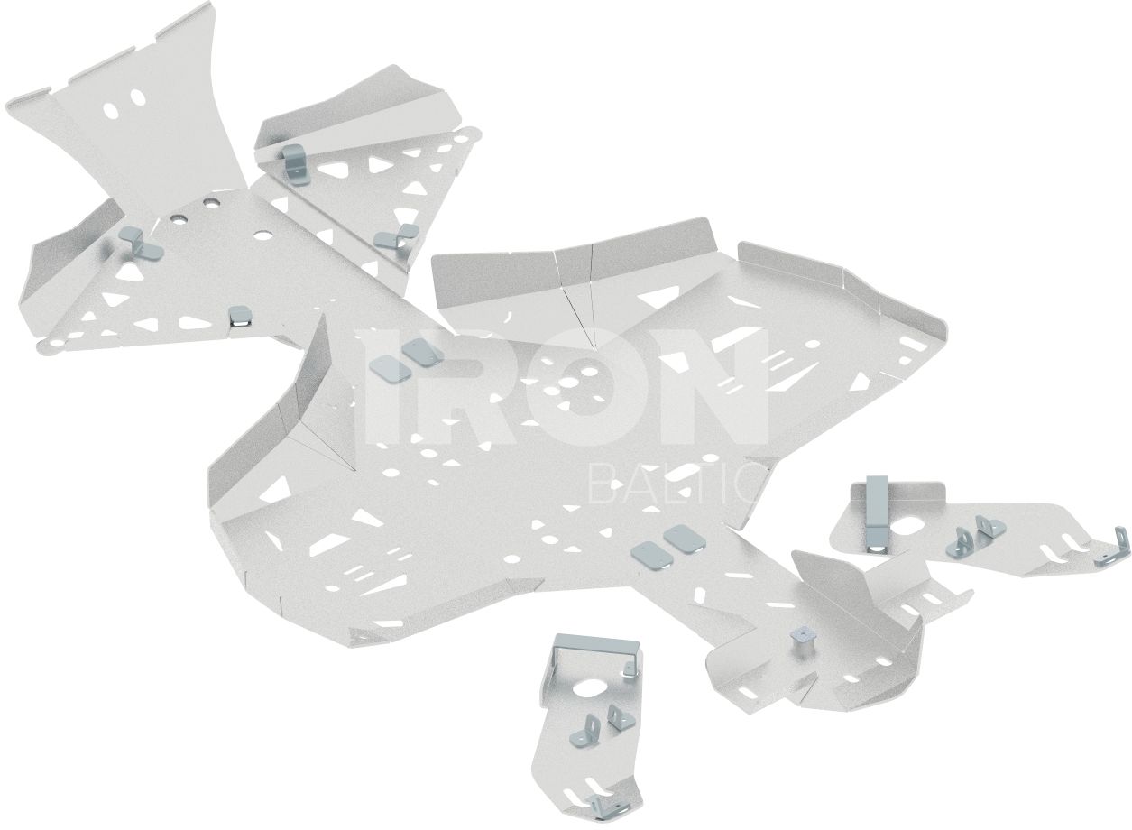 Skid plate full set (aluminium): CanAm G2 Renegade: (2017-2018)