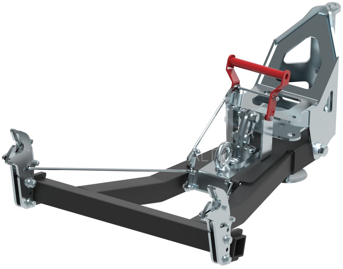 Front mount quick attach push tube (narrow): V-Plow G2 1500