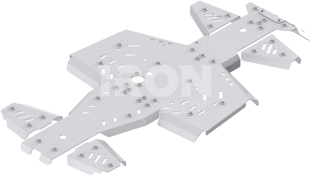 Skid plate full set (aluminium): Segway Snarler AT6 L
