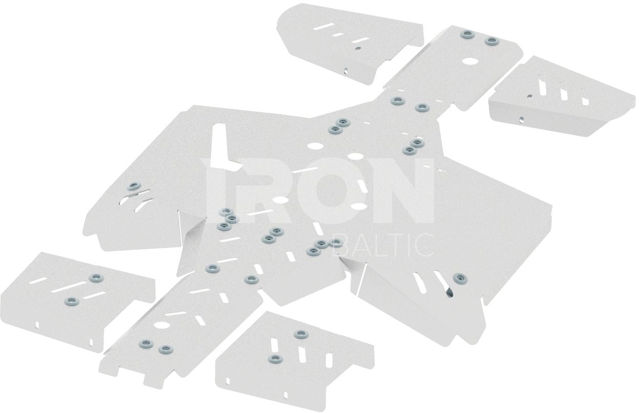 Skid plate full set (aluminium): TGB 1000 Blade: TGB 1000 LTX Blade