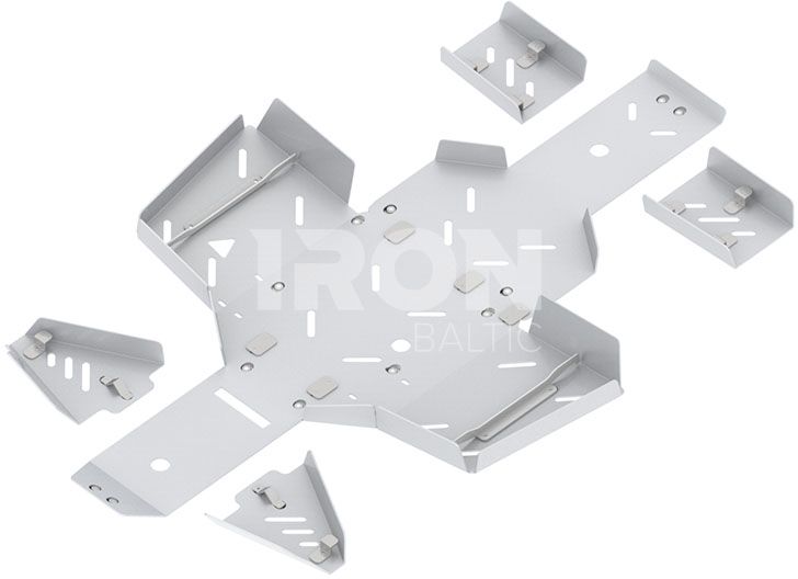 Skid plate full set (aluminium): Linhai 500