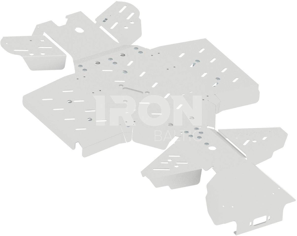 Skid plate full set (aluminium): GOES Cobalt / Iron