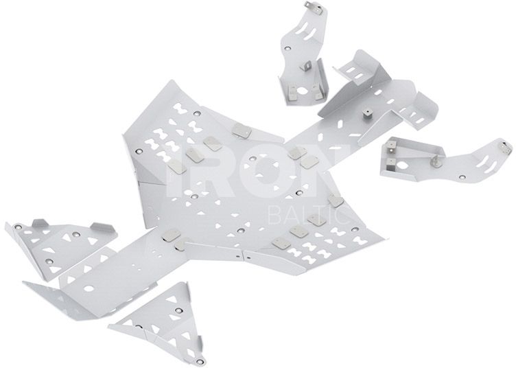 Skid plate full set (aluminium): CanAm Renegade X MR: (2019+)