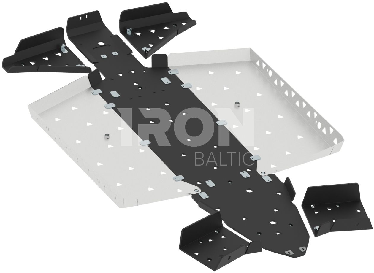 Skid plate full set (aluminium/plastic): Polaris General