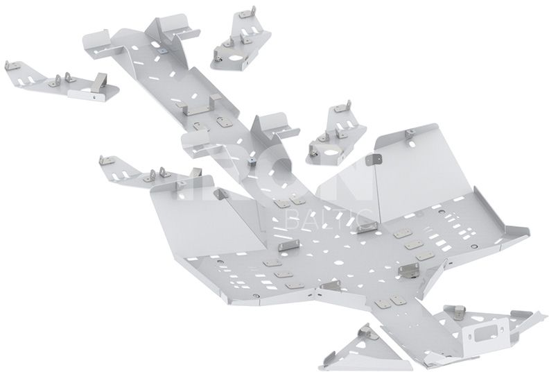 CanAm G2 Outlander 6x6 MAX - skid plate full set aluminium: (2017-2018)