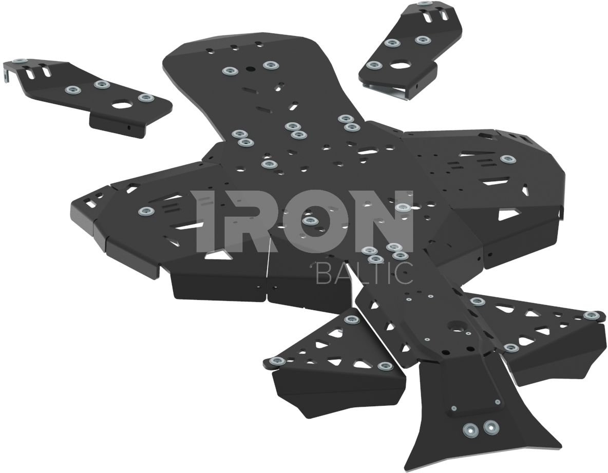 Skid plate full set (plastic): CanAm G2 Renegade: (2017-2018)