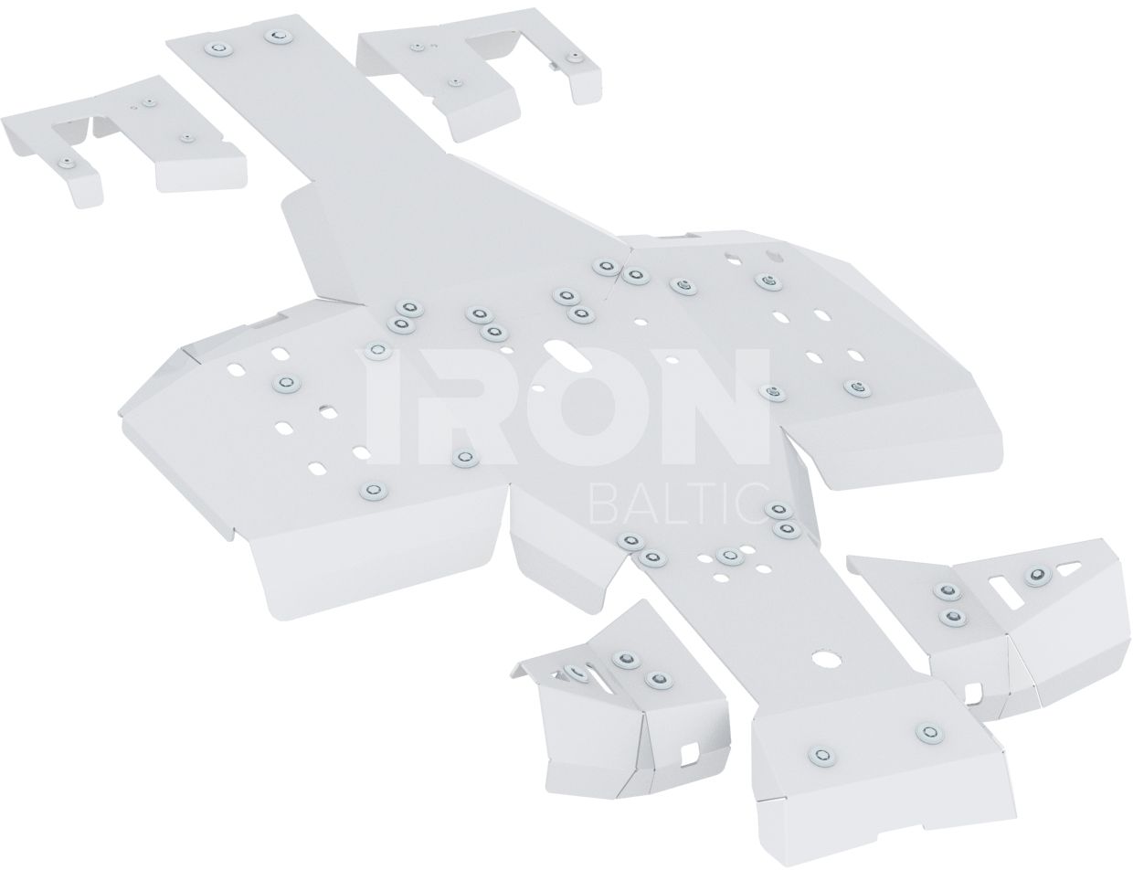 Skid plate full set (aluminium): Polaris Sportsman: 570 SP (2021+): 570 Trail (2021+)