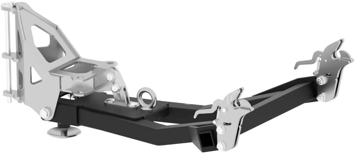 UTV Front mount quick attach push tube: V-Plow G2 1800