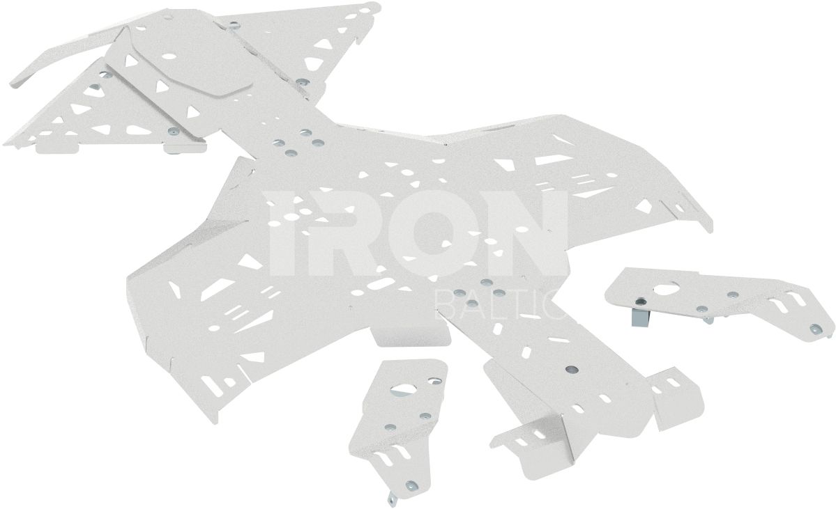 Skid plate full set (aluminium): CanAm G2 Renegade: (2017-2018)