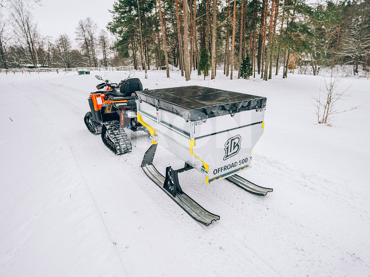 Trailer Skis (OFFROAD 500): for IB trailer p/n 89.1000 / 89.1100
