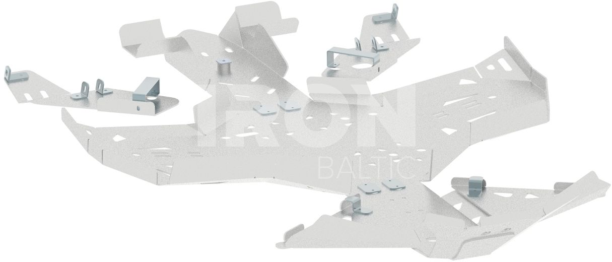Skid plate full set (aluminium): CanAm G2 Renegade: (2017-2018)