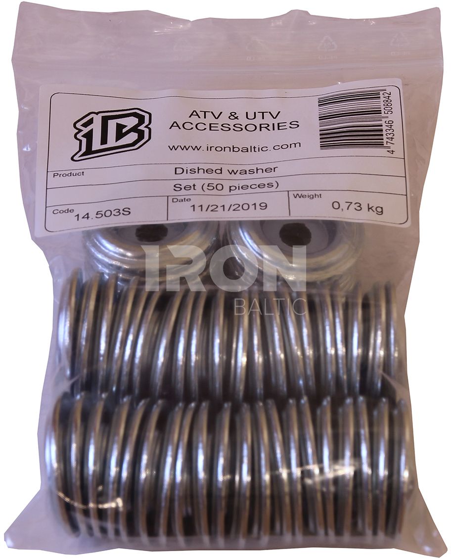 Cup washers: (50pcs / set): for skid plates