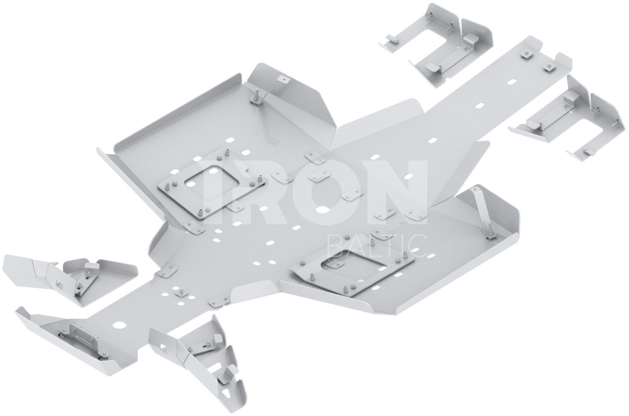 Skid plate full set (aluminium): Polaris Sportsman 570 X2 Nordic Pro (MY2025+)