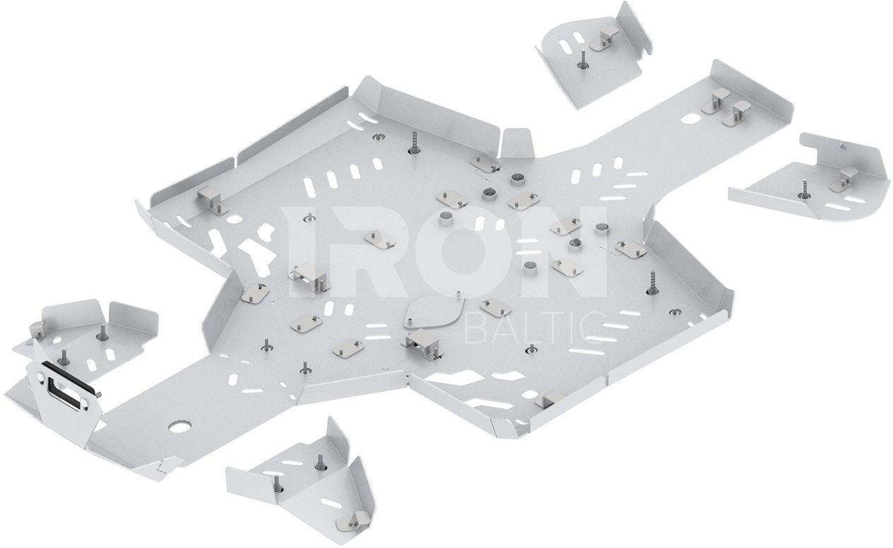 Skid plate full set (aluminium): CFMOTO CFORCE 450-L / 520-L (2022+)