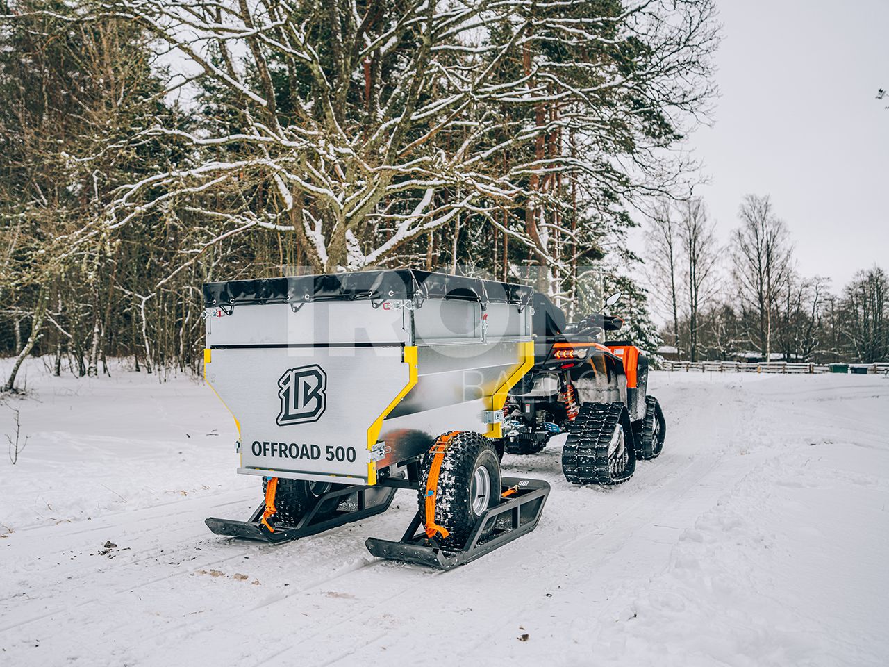 Trailer skis: ( 1 axle trailer ): adjustable width: road & offroad tyres