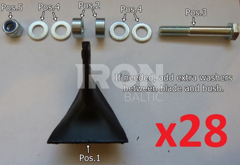 Hammer blades: ( Complete set )