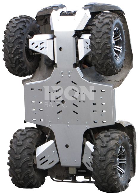 Skid plate full set (aluminium): Yamaha Grizzly 550 / 700 (-2013)