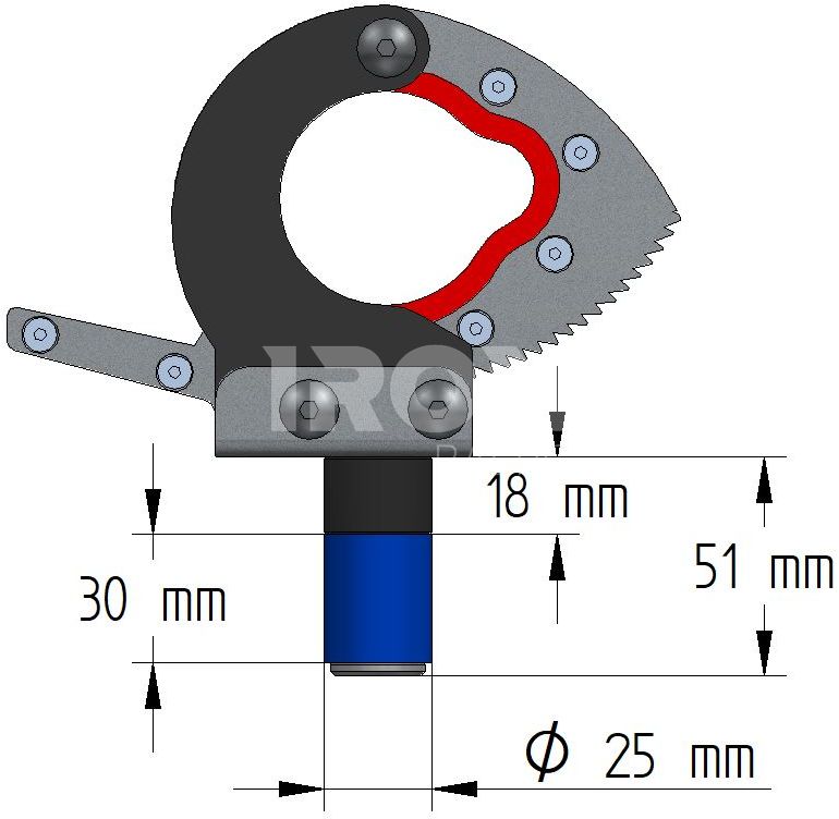 Quick release clamp: (tie down anchor)