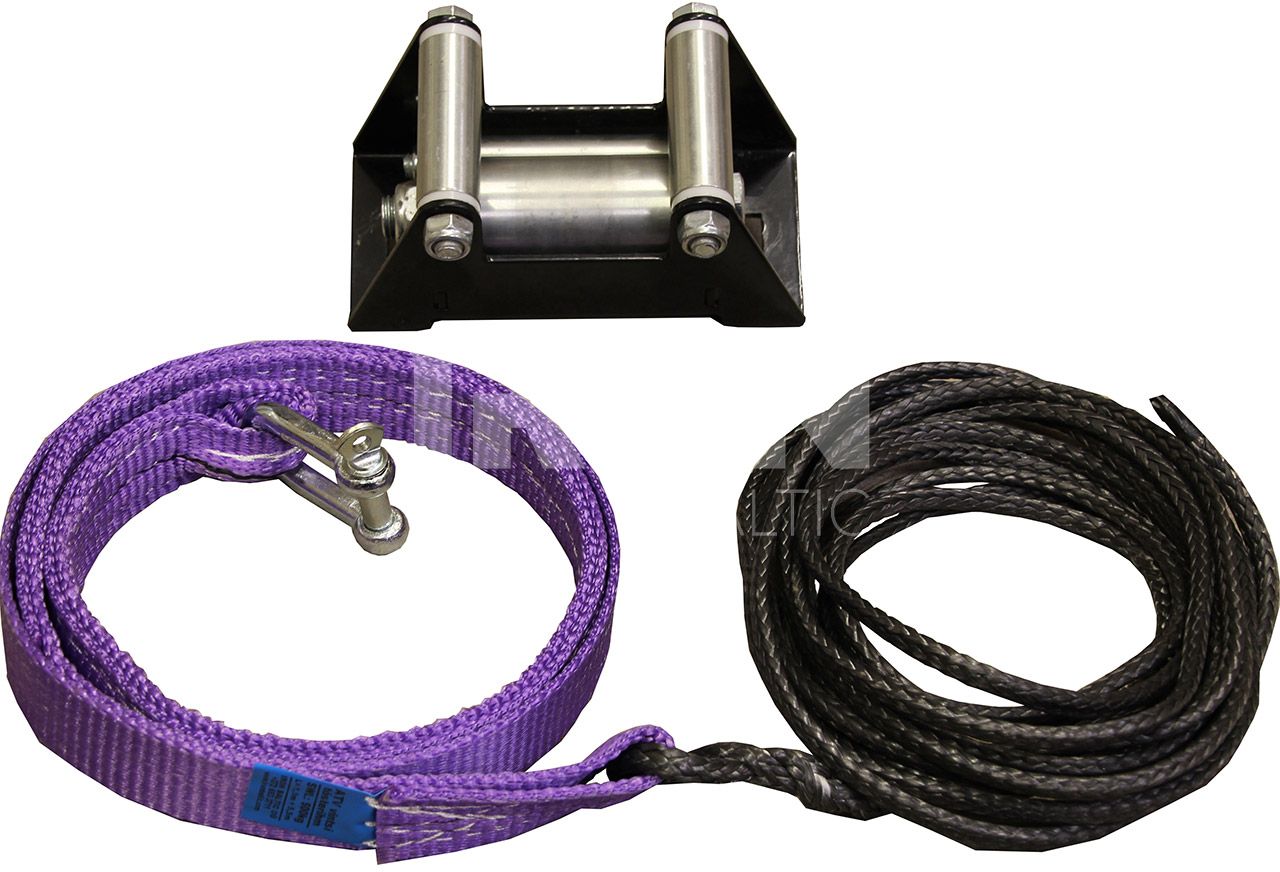 Plow lift strap kit: for a winch