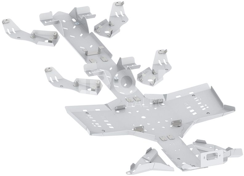 Skid plate full set (aluminium): CanAm G2 Outlander 6x6: (2019+)