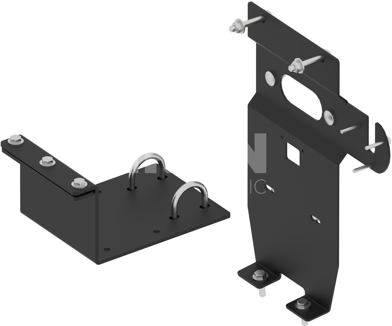 Rear winch mounting kit: Polaris Sportsman 570 Big Boss 6x6 (MY2025+) (1,25"/32mm receiver)