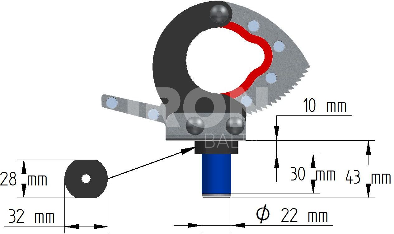 Quick release clamp: (tie down anchor): 22mm CFMOTO / SEGWAY
