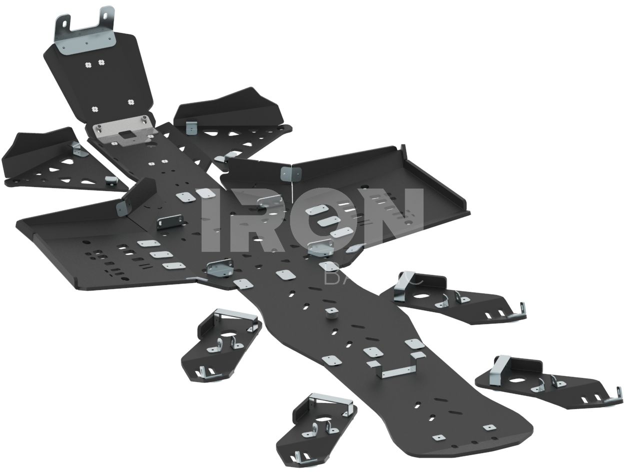 Skid plate full set (plastic): CanAm G2 Outlander 6x6: (2017-2018)
