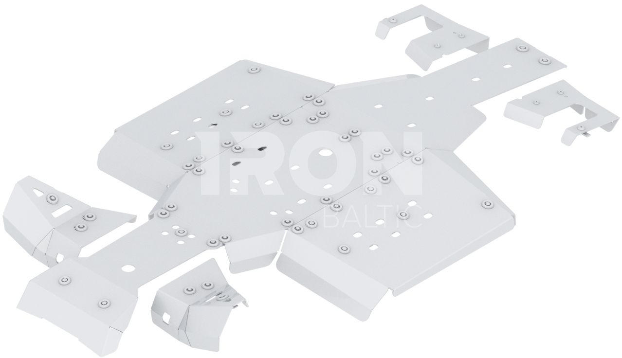 Skid plate full set (aluminium): Polaris Sportsman 570 X2 Nordic Pro (MY2025+)
