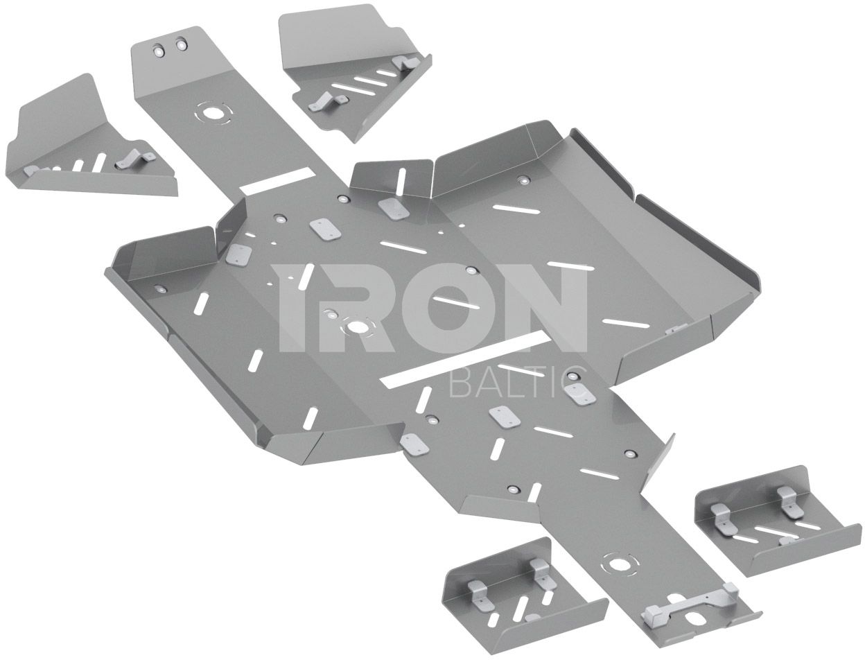 Skid plate full set (aluminium): Linhai M550L EPS
