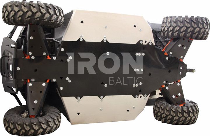 Skid plate full set (aluminium/plastic): Polaris Ranger 1000 XP