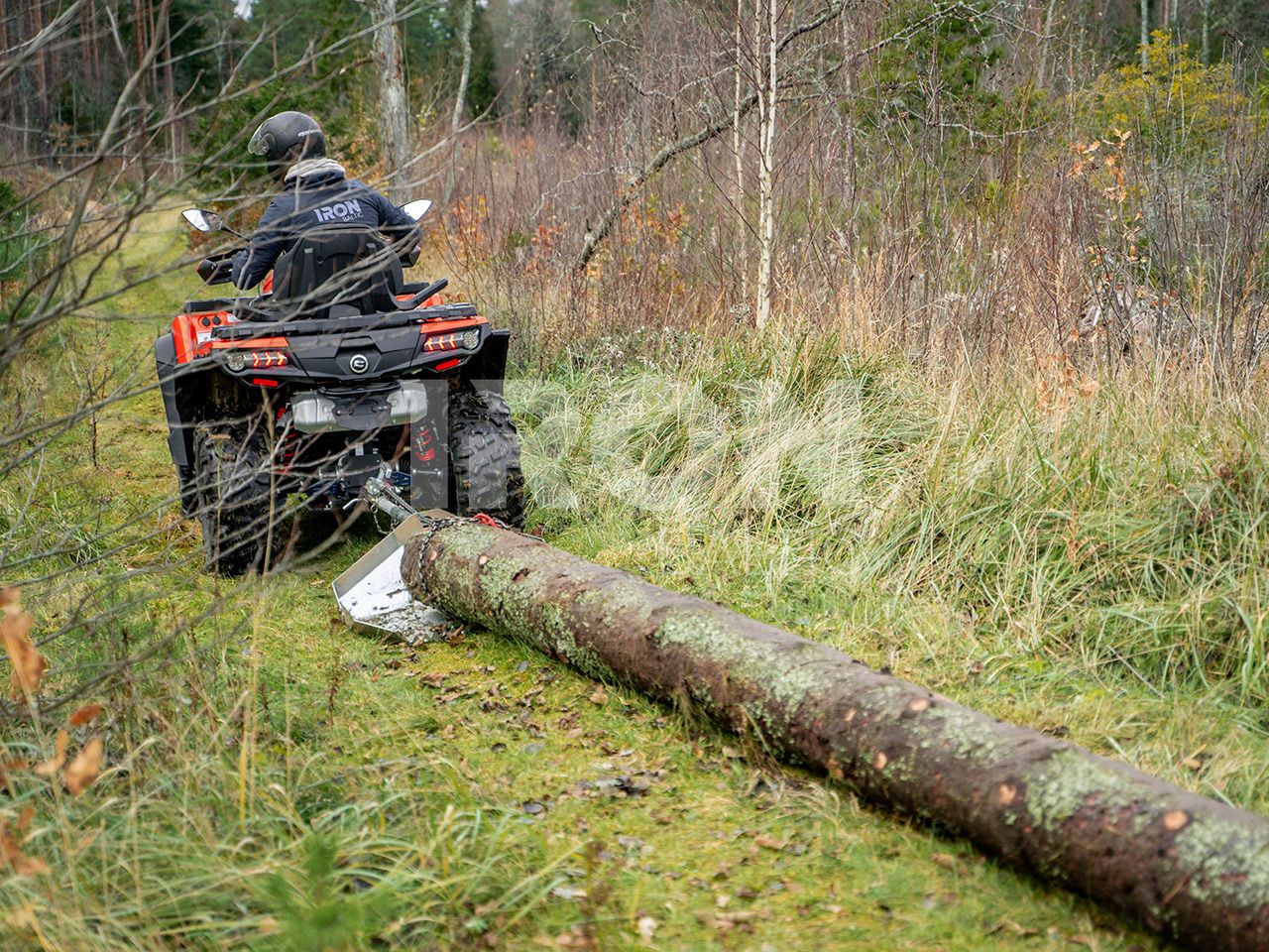 Log skidding plate