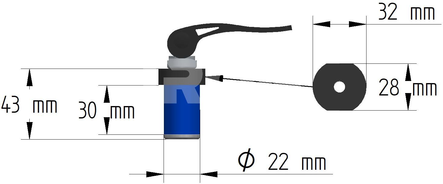 Eccentric clamp: 22mm for CFMOTO