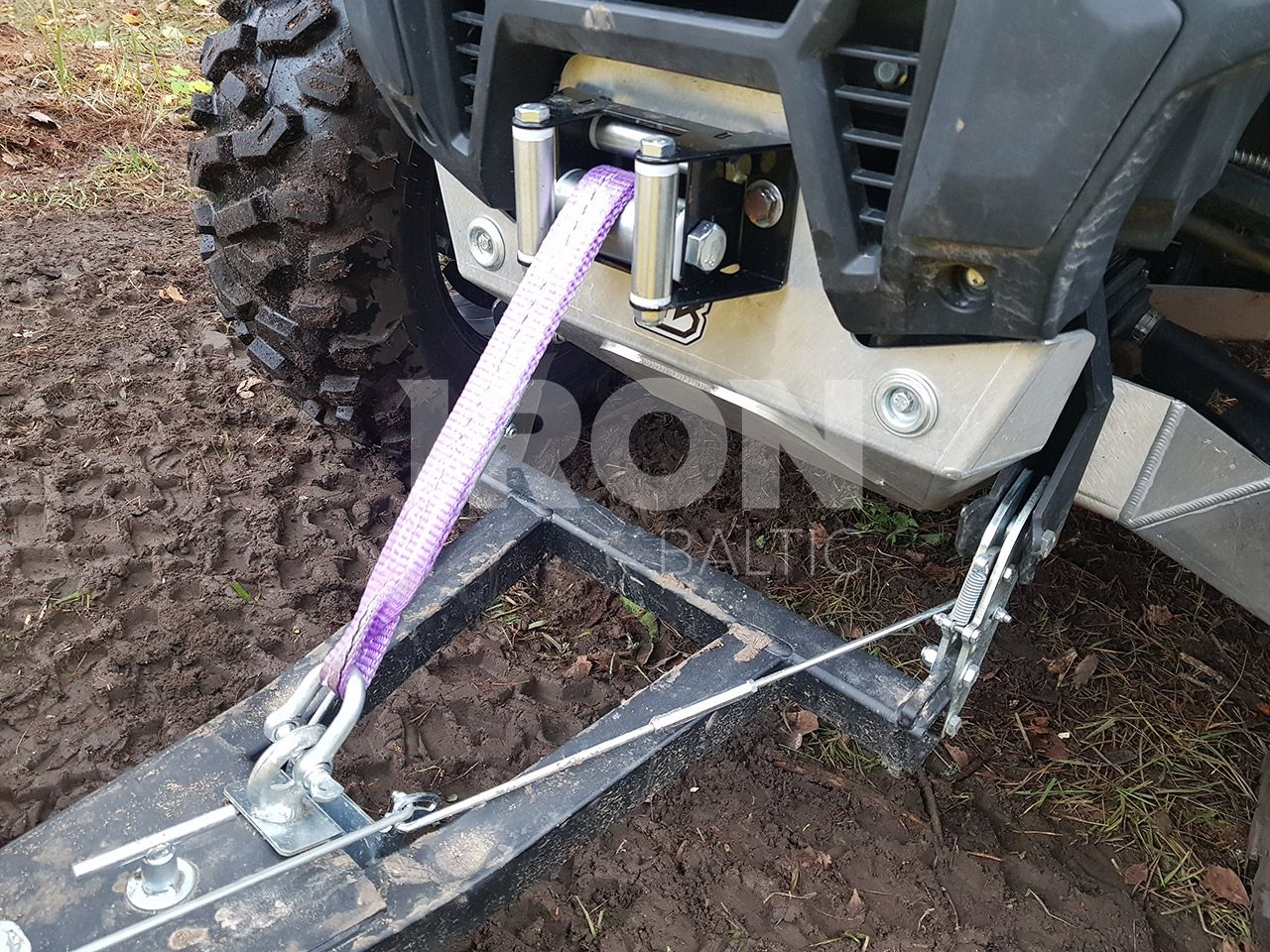 Plow lift strap kit: for a winch