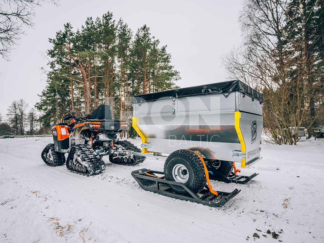 Trailer skis: ( 1 axle trailer ): adjustable width: road & offroad tyres