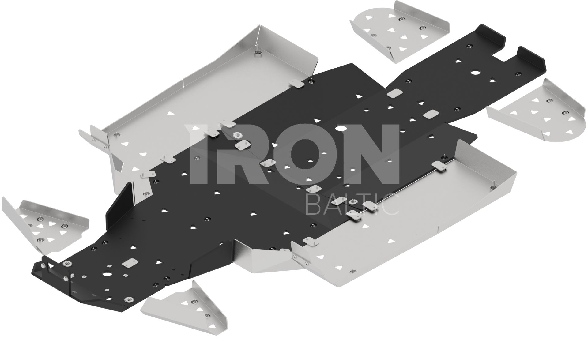 Skid plate full set (plastic-aluminium): Trapper 550 UTV: HiSun 550 UTV