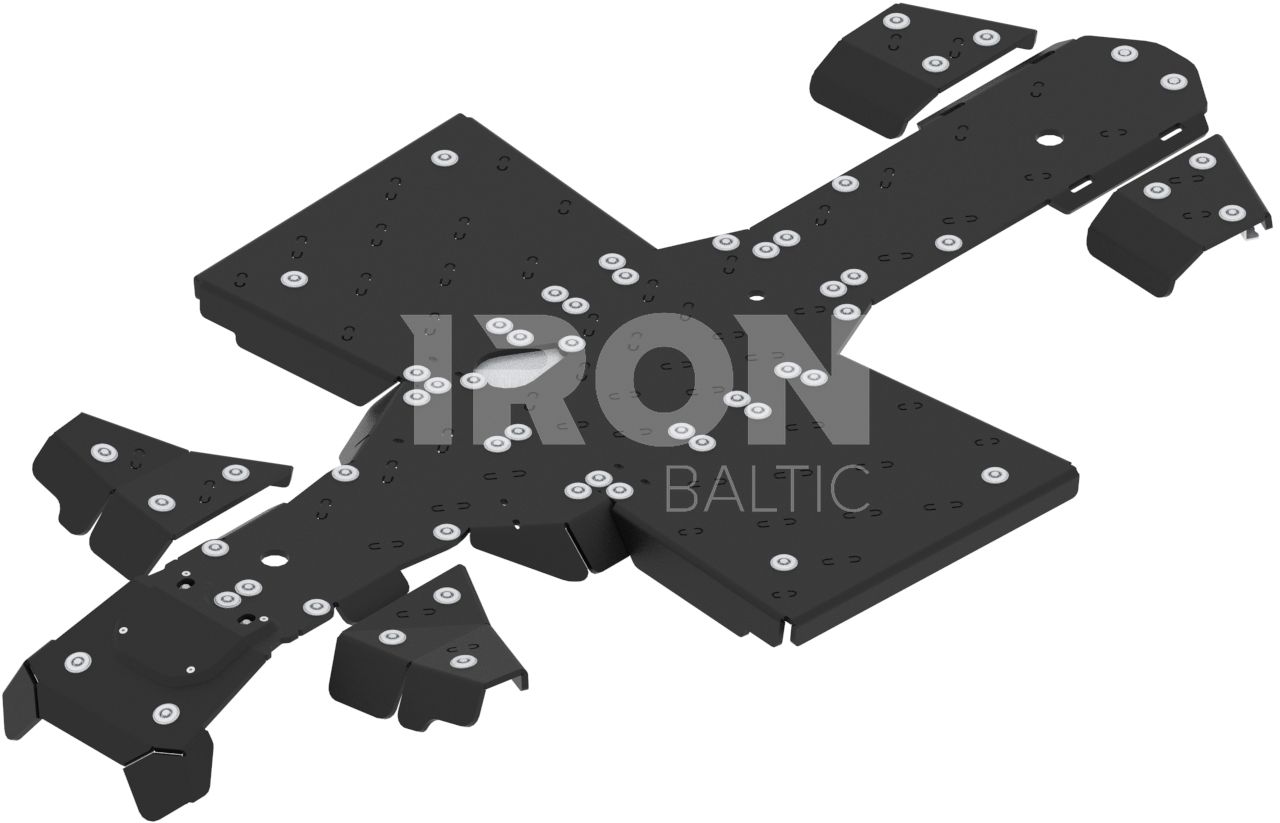 Skid plate full set (plastic): Trapper Guardian 450L/550L/750L (2025+): HISUN Guardian 400 / 550 / 650